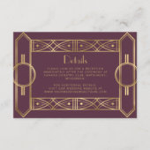 ヴィンテージデコブルゴーニュ結婚金ゴールド詳細 エンクロージャーカード (正面)