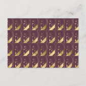 ヴィンテージデコブルゴーニュ結婚金ゴールド詳細 エンクロージャーカード (裏面)