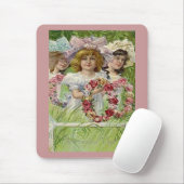 ヴィンテージデコレーションデイガール マウスパッド (マウス)