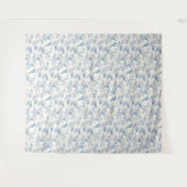 ヴィンテージデコーフランスのル、ヴィンテージ、青フローラ春 タペストリー (正面(横))