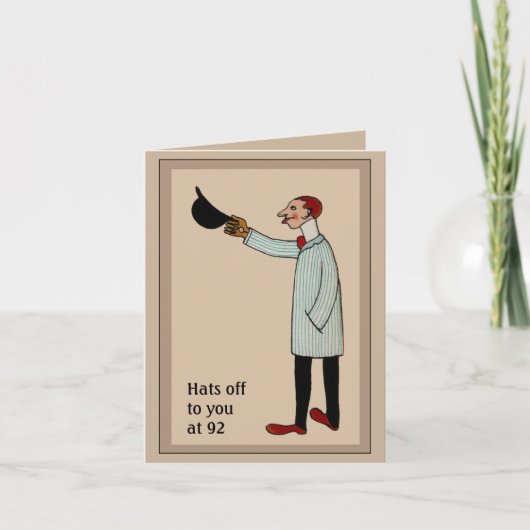 ヴィンテージデコ誕生日グリーティングカード カード (正面)