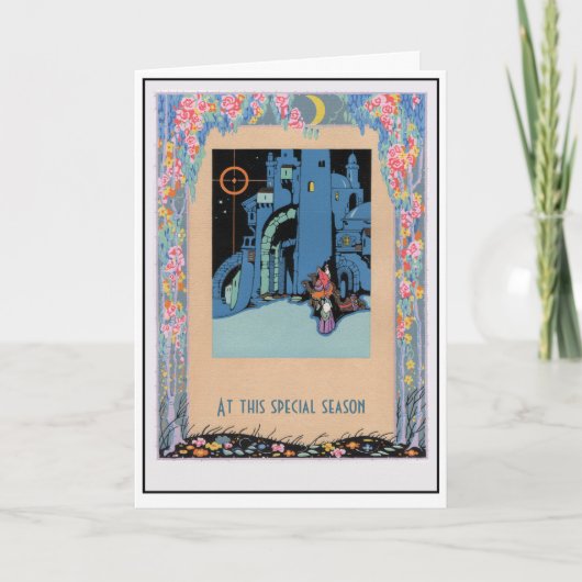 ヴィンテージデコ3キングス凸版クリスマスカード シーズンカード (正面)