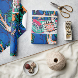 ヴィンテージデコ&アールヌーボーパターンラッピングpa ラッピングペーパー