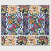 ヴィンテージデコ&アールヌーボーパターンラッピングpa ラッピングペーパー (フラット)