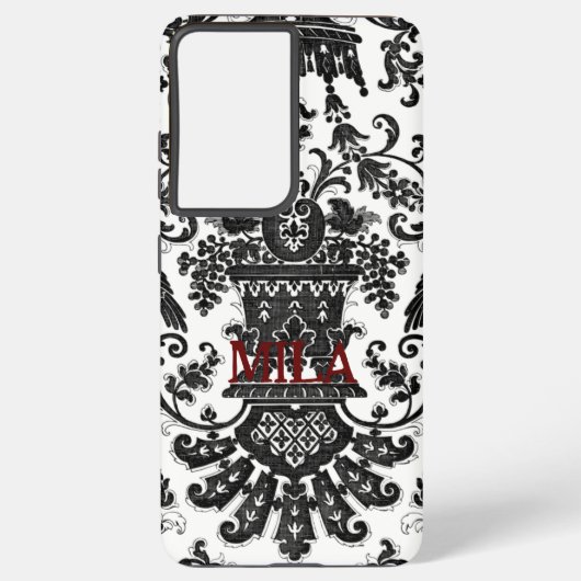 ヴィンテージデザインあなたの名前サムスン銀河系ケース SAMSUNG GALAXYケース (裏面)