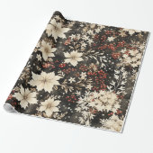 ヴィンテージデザインクリスマスラッピング紙 ラッピングペーパー (アンロールド)