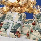 ヴィンテージデザインクリスマスラッピング紙 ラッピングペーパー