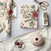 ヴィンテージデザインクリスマスラッピング紙 ラッピングペーパー