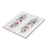 ヴィンテージデザインセラミック絵を描タイル花 タイル (側面)