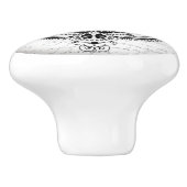 ヴィンテージデザインドアまたは引き出しハンドル セラミックノブ (側面)