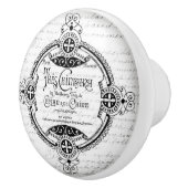 ヴィンテージデザインドアまたは引き出しハンドル セラミックノブ (右)