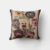 ヴィンテージデザインパンジー枕 クッション (裏面)