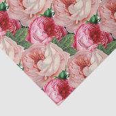 ヴィンテージデザインピンクローズフローラクラフト 薄葉紙 (詳細)
