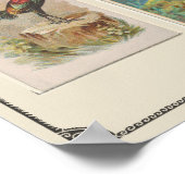 ヴィンテージデザイン国際的ロスターズキッチン ポスター (角)