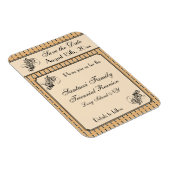 ヴィンテージデザイン懇親会、イベント、パーティー日付の保存 マグネット (右側)