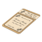 ヴィンテージデザイン懇親会、イベント、パーティー日付の保存 マグネット (左側)