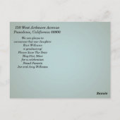 ヴィンテージデザイン日付の保存 – 独自の色を選択 ポストカード (裏面)