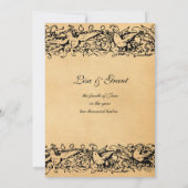 ヴィンテージデザイン結婚式招待状 招待状 (裏面)