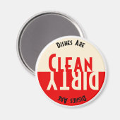 ヴィンテージデザイン食洗機丸磁石 マグネット (正面/裏面)