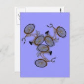 ヴィンテージデザイン1950の自転車 ポストカード (正面/裏面)