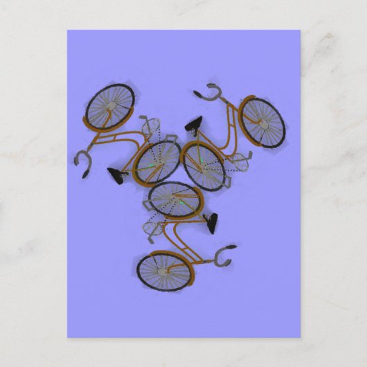ヴィンテージデザイン1950の自転車 ポストカード (正面)