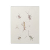 ヴィンテージデザイン7匹の違う昆虫 ノートパッド (回転)