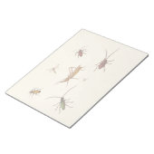 ヴィンテージデザイン7匹の違う昆虫 ノートパッド (アングル)