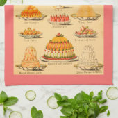 ヴィンテージデザートのキッチンタオル キッチンタオル (折り畳み)