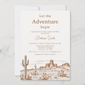 ヴィンテージデザートウィルダネスベビーシャワー招待状 招待状 (正面)