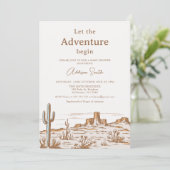 ヴィンテージデザートウィルダネスベビーシャワー招待状 招待状 (スタンド正面)