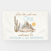 ヴィンテージデザートウェスタン1stバースデーウェルカムバナー 横断幕 (横)