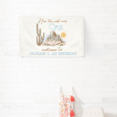 ヴィンテージデザートウェスタン1stバースデーウェルカムバナー 横断幕 (インサイチュ)