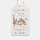 ヴィンテージデザートウエスタンワイルドウェスト1st誕生日 ギフトタグ (正面)