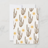 ヴィンテージデザートウエスタンワイルドウェスト1st誕生日 サンキューカード (裏面)