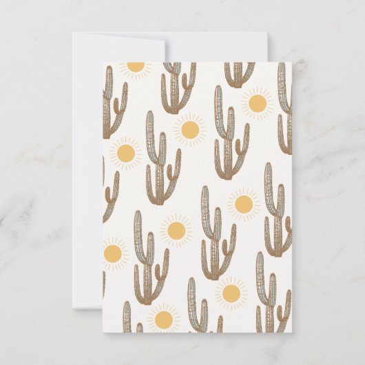 ヴィンテージデザートウエスタンワイルドウェスト1st誕生日 サンキューカード (裏面)