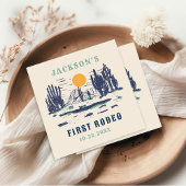 ヴィンテージデザートウエスタンワイルドウェスト1st誕生日 スタンダードカクテルナプキン