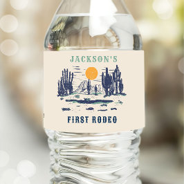 ヴィンテージデザートウエスタンワイルドウェスト1st誕生日 ペットボトルラベル