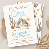 ヴィンテージデザートウエスタンワイルドウェスト1st誕生日 招待状