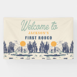 ヴィンテージデザートウエスタンワイルドウェスト1st誕生日 横断幕