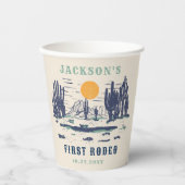 ヴィンテージデザートウエスタンワイルドウェスト1st誕生日 紙コップ (正面)