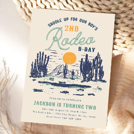 ヴィンテージデザートウエスタンワイルドウェスト2nd誕生日 招待状