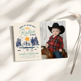 ヴィンテージデザートウエスタンワイルドウェスト2nd誕生日 招待状