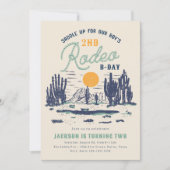 ヴィンテージデザートウエスタンワイルドウェスト2nd誕生日 招待状 (正面)