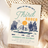 ヴィンテージデザートウエスタンワイルドウェスト3rd誕生日 招待状