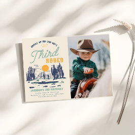 ヴィンテージデザートウエスタンワイルドウェスト3rd誕生日 招待状