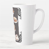 ヴィンテージデザートケーキ飾つや消しのレトロ カフェラテマグ (右)