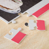 ヴィンテージデザートケーキ飾つや消しのレトロ ジグソーパズル (側面)