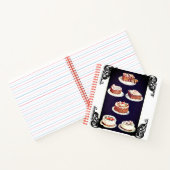 ヴィンテージデザートケーキ飾つや消しのレトロ ノートブック (内部)