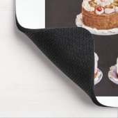 ヴィンテージデザートケーキ飾つや消しのレトロ マウスパッド (コーナー)
