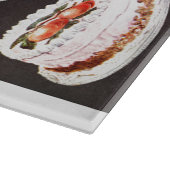 ヴィンテージデザートケーキ飾つや消しの赤黒 カッティングボード (角)